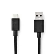 Nedis CCGL61600BK10 USB kábel, USB 3.2 Gen 1, USB-A dugó - USB-C dugó, 15 W | 5 Gbps, 1 m