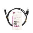 Nedis CCGL61600BK10 USB kábel, USB 3.2 Gen 1, USB-A dugó - USB-C dugó, 15 W | 5 Gbps, 1 m