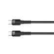 COLORWAY Kábel Type-C CW-CBPDCC047-BK, C-típusú színes kábel (PD Fast Charging 60W) 3,0A 1m fekete