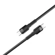 COLORWAY Kábel Type-C CW-CBPDCC047-BK, C-típusú színes kábel (PD Fast Charging 60W) 3,0A 1m fekete