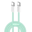 COLORWAY Kábel Type-C CW-CBPDCC061-G, fonott pamut, PD Fast Charging 60W, 3,0A 1M zöld