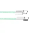 COLORWAY Kábel Type-C CW-CBPDCC061-G, fonott pamut, PD Fast Charging 60W, 3,0A 1M zöld