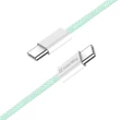 COLORWAY Kábel Type-C CW-CBPDCC061-G, fonott pamut, PD Fast Charging 60W, 3,0A 1M zöld