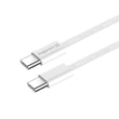 COLORWAY Kábel Type-C CW-CBPDCC061-GR, fonott pamut, PD Fast Charging 60W, 3,0A 1M szürke