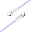 COLORWAY Kábel Type-C CW-CBPDCC061-PU, fonott pamut, PD Fast Charging 60W, 3,0A 1M lila