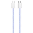 COLORWAY Kábel Type-C CW-CBPDCC061-PU, fonott pamut, PD Fast Charging 60W, 3,0A 1M lila