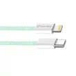 COLORWAY Kábel Type-C CW-CBPDCL061-G, Apple Lightning, fonott pamut, PD 27W, 1M zöld
