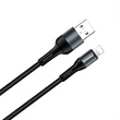 COLORWAY Kábel, USB CW-CBUL045-BK, Apple Lightning (nylon) 2,4A 1M fekete