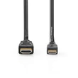 Nedis CVGL34500BK15 mini HDMI - HDMI kábel, 4K@30Hz, 10,2 Gbps, 1,5m