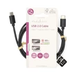 Nedis CCGL60700BK10 USB C - USB C (USB-C) kábel, USB2.0, 60W, hossz 1m