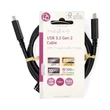 Nedis CCGL64750BK10 USB C - USB-C kábel, USB3.2 Gen 2, 240W, 20 Gbps, hossz 1m