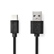 Nedis CCGL60600BK20 USB A - USB C (USB-C) kábel, USB2.0, 15W, hossz 2m