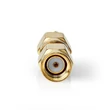 Nedis CSGB02111GD dugó - aljzat fordított polarítású adapter, 50 Ohm, réz, aranyozott, 2db/csomag