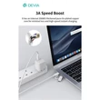 Devia Smart Series 60W+27W PD Type-C/Type-C + Lightning adat- és töltőkábel 1.2m- fehér