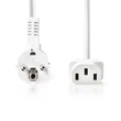 Nedis CEGL10000WT50 táp kábel IEC-320-C13, 3 x 0.75 mm˛ hossz 5m, fehér