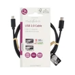 Nedis CCGL60750BK10 USB2.0, USB-C apa - USB Micro-B apa, 60 W, 480 Mbps, hossz 1m