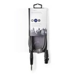 Nedis COTH15110GY15 félprofi audio kábel, 6.35mm sztereo jack - 3p XLR aljzat, 1,5m