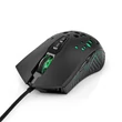 Nedis GMWD410BK gamer egér, 800 / 1200 / 2400 / 3200 / 4800 / 7200 dpi  | Gombok száma: 7 | Programozható gombok, RGB