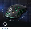 Nedis GMWD410BK gamer egér, 800 / 1200 / 2400 / 3200 / 4800 / 7200 dpi  | Gombok száma: 7 | Programozható gombok, RGB