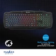 Nedis GKBD100BKUS gamer billentyűzet, USB 2.0 | Membránbillentyűk | LED | Amerikai nemzetközi