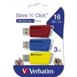 Pendrive, 3 x 16GB, USB 3.2, 80/25MB/sec, VERBATIM 