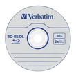 BD-RE BluRay lemez, kétrétegű, újraírható, 50GB, 2x, 1db, normál tok, VERBATIM