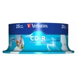 CD-R lemez, nyomtatható, matt, ID, AZO, 700MB, 52x, 25 db, hengeren, VERBATIM
