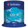 CD-R lemez, 700MB, 52x, 100 db, hengeren, VERBATIM 