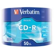 CD-R lemez, 700MB, 52x, 50 db, zsugor csomagolás, VERBATIM 