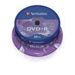 DVD+R lemez, AZO, 4,7GB, 16x, 25 db, hengeren, VERBATIM