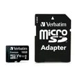 Memóriakártya, microSDHC, 16GB, CL10/U1, 45/10 MB/s, adapter, VERBATIM 