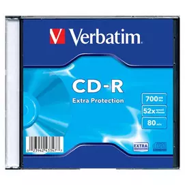 CD-R lemez, 700MB, 52x, 1 db, vékony tok, VERBATIM &quot;DataLife&quot;