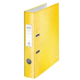 Iratrendező, 52 mm, A4, karton, LEITZ "180 Wow", sárga