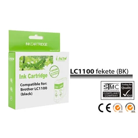 Brother -höz, LC980/LC1100 Bk (fekete) utángyártott tintapatron (~450 oldal)