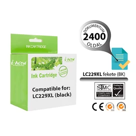 Brother -höz, LC229XL Bk (fekete) utángyártott tintapatron (kifutó, csak a készlet erejéig érhető el) ≈2400oldal