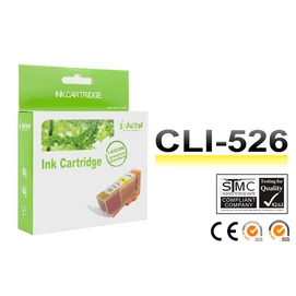 Canon -hoz, CLI-526 Y (sárga) utángyártott tintapatron !CHIPES! ~450 oldalas (cli526y)