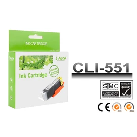 Canon -hoz, CLI-551XL GY (szürke) utángyártott chipes tintapatron (~660 oldalas)