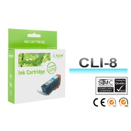 Canon -hoz, CLI8C, CLI-8C ! CHIPES ! cián utángyártott tintapatron (~500 oldalas)