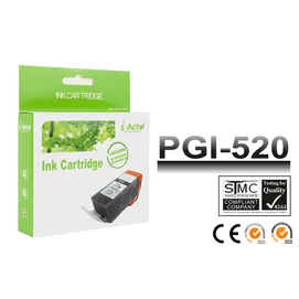 Canon -hoz,   PGI-520bk fekete CHIPES utángyártott tintapatron (≈350 oldalas)