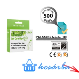 Canon -hoz, PGI-550XL fekete utángyártott chipes tintapatron (~500 oldalas) pgi550xl