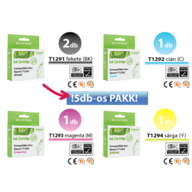 Epson -hoz 5db-os◄   T129x  utángyártott tintapatron PAKK (5x~420 oldal)