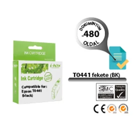 Epson -hoz T0441 fekete (BK) utángyártott tintapatron (To441) (≈480oldal)