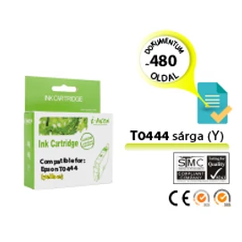 Epson -hoz T0444 sárga (Y) utángyártott tintapatron (To444) (≈480oldal)