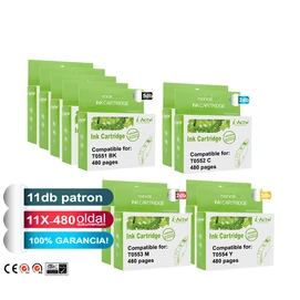Epson -hoz 11db-os T055x utángyártott tintapatron irodapakk (to55) (≈5280oldal)