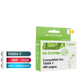 Epson -hoz T0554 sárga (Y) utángyártott tintapatron (To554) (≈480oldal)