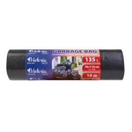 Szemeteszsák, 135 l, 10 db, 110x70 cm, VICTORIA FACILITY