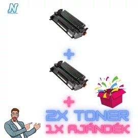 HP -hez CF259A (59A)  fekete ►2DB◄  CHIP NÉLKÜLI UTÁNGYÁRTOTT toner + ►meglepetés◄ (2X~3000 oldal)