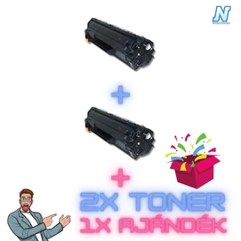 HP -hez, Q2612A ►2DB◄ UTÁNGYÁRTOTT toner + ►meglepetés◄  kapaciás: 2X ~3000 oldal