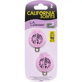 Autóillatosító, mini diffúzer, 2*3 ml, CALIFORNIA SCENTS &quot;La Lavender&quot;