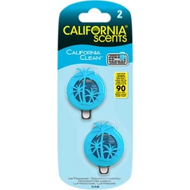 Autóillatosító, mini diffúzer, 2*3 ml, CALIFORNIA SCENTS &quot;California Clean&quot;